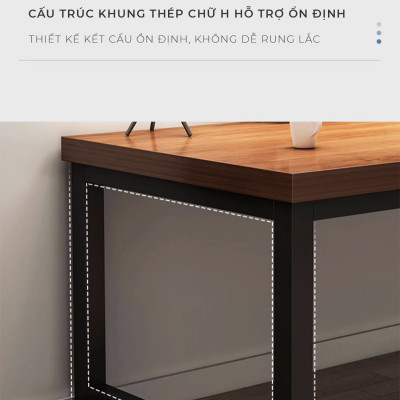 Bàn làm việc văn phòng mặt bàn 30mm gỗ mdf phủ melamin chống xước thương hiệu IGA - GM166