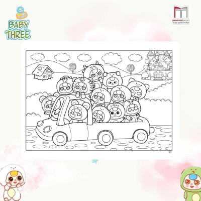 Sách Tô Màu - Baby Three 12 Con Giáp ở Vương Quốc Ngọt Ngào + Tết Và Lễ Hội Truyền Thống Việt Nam - Combo 2 Cuốn - Minh Thắng