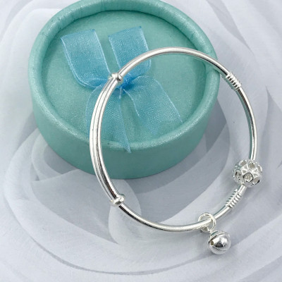 Vòng Tay Lắc Tay Cho Bé Chuông Bóng Hoa S925 Bảo Hành Vĩnh Viễn LTE133