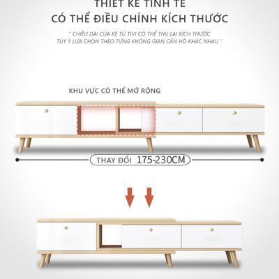 Kệ Tivi Phòng Khách Thiết Kế Hiện Đại Sang Trọng Thay Đổi Được Kích Thước Thương Hiệu IGA - GP218