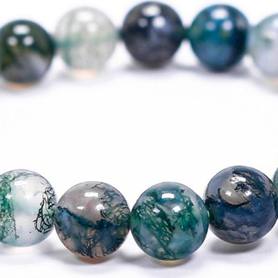 Vòng tay băng ngọc thủy tảo 8mm mệnh hỏa, mộc - Ngọc Quý Gemstones