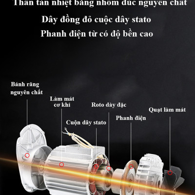 Bộ Tời Điện Kèm Rùa ABG PA200 (100/200kg) 12 Mét - Giúp Máy Tời Treo Nâng Hạ Vật Nặng Dễ Dàng Trong Nhà Xưởng Công Nghiệp Và Đời Sống, Nâng Kéo Linh Hoạt, Hiệu Quả Cao - Hàng Chính Hãng