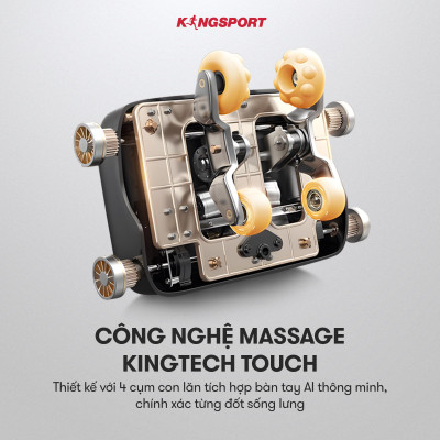 Ghế massage toàn thân KINGSPORT G8 với công nghệ làm ấm Warmtech, túi khí toàn thân massage nhiều cấp độ