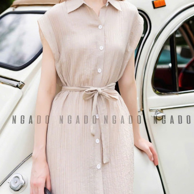 Đầm nude cột eo NGADO , đầm kiểu , đầm Nữ , đầm côgn sở, dự tiệc