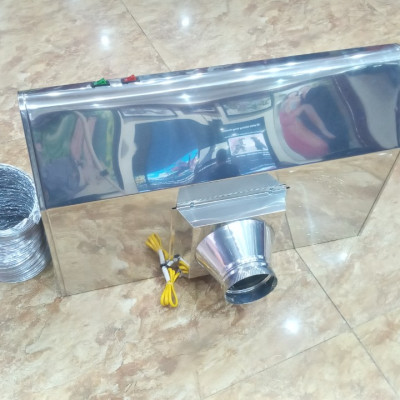 MÁY HÚT MÙI INOX 304 ( kt 70x45x14 cm kèm theo ống thun bạc)