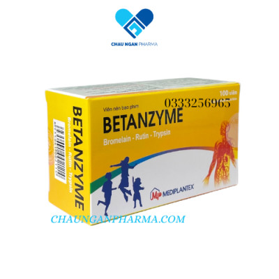 Viên uống BETANZYME hạn chế tạo huyết khối - giảm phù nề Hộp 100 viên – Mediplantex – Châu Ngân Pharma