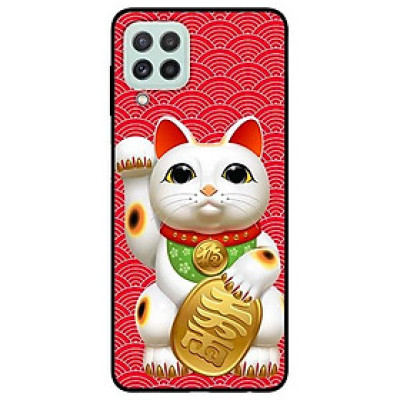 Ốp lưng dành cho Samsung A22 - Samsung S21 FE mẫu Mèo May Mắn Nền Đỏ 1