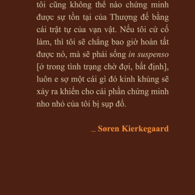 NHỮNG MẨU VỤN TRIẾT HỌC - Søren Kierkegaard - Nguyễn Nguyên Phước dịch - (bìa mềm)