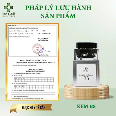 Kem B5 Dr Cell 30g B5 ức chế nám Dr Cell ngăn ngừa nám dưỡng trắng phục hồi da - Hàng Chính Hãng