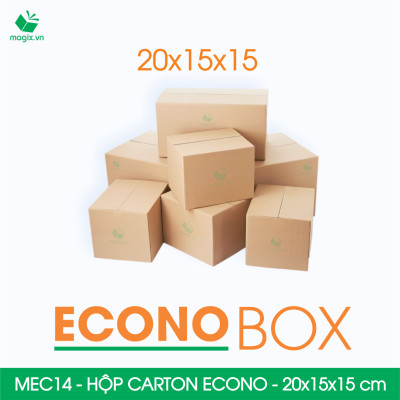 MEC14 - 20x15x15 cm - Combo 60 thùng hộp carton trơn siêu tiết kiệm ECONO