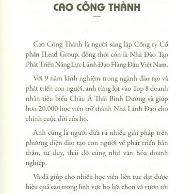 CÁCH MẠNG BẢN THÂN - Cao Công Thành