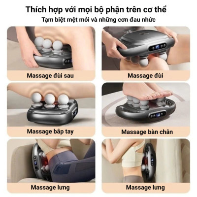 Máy Massage Toàn Thân Cầm Tay 12 Đầu, Máy Mát Xa Đấm Lưng 12 Đầu GDV - Hàng Chính Hãng