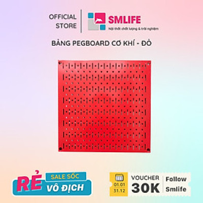 Bảng treo dụng cụ Pegboard vuông 40×40 – Đỏ