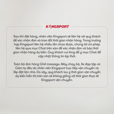 Máy chạy bộ tại nhà Kingsport Luxury KS-2036 có chức nâng dốc tự động, kèm theo đai massage và thanh gập bụng