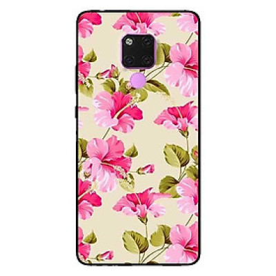 Ốp lưng dành cho Huawei 5t - Mate 20 - Mate 20 Pro mẫu Hoa Bụt Hồng