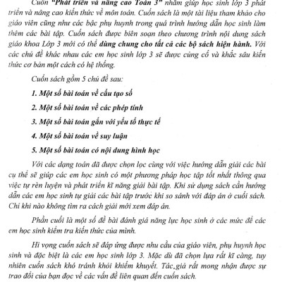 Phát Triển Và Nâng Cao Toán 3 (Dùng Chung Cho Các Bộ SGK Hiện Hành) 