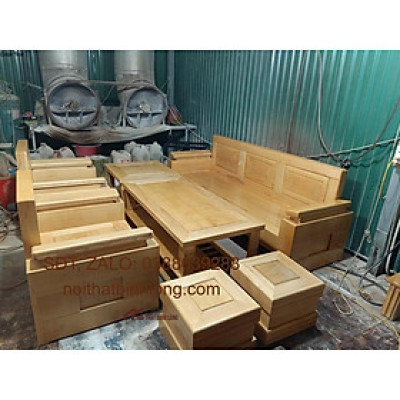 Bộ bàn ghế gỗ sồi to