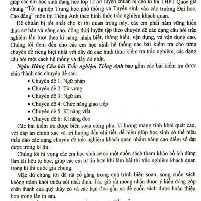 Sách - Ngân Hàng Câu Hỏi Trắc Nghiệm Tiếng Anh  (HA-mk1)