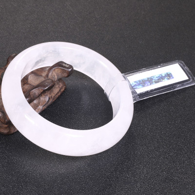 Vòng tay đá thạch anh ưu linh trắng ni 52 mệnh thủy, kim - Ngọc Quý Gemstones