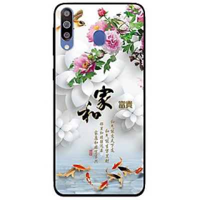 Ốp lưng dành cho Samsung M30 mẫu Chim Cá Nền Hoa Trắng