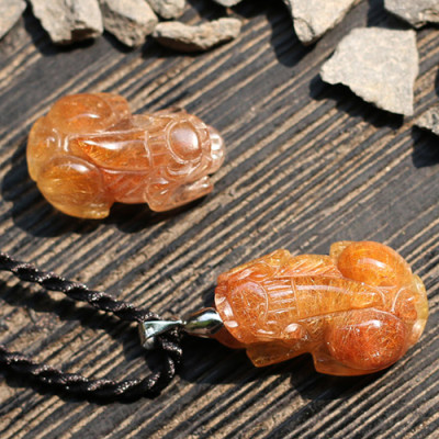 Tỳ Hưu Thạch Anh Tóc Đỏ Ngọc Quý Gemstones GA125