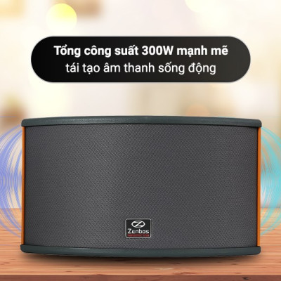 Dàn Karaoke gia dinh Loa Zenbos CR5 300W/Loa Bass 20 cm, 3 đường tiếng và Amply Karaoke Bluetooth Công Suất Lớn 500W Zenbos Z2600, 8 Sò(Hàng Chính Hãng)