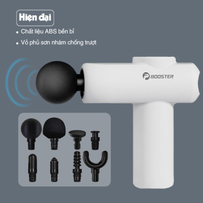 Súng (Máy) Massage Cầm Tay Booster Boluojun MINI V2 New -  8 Đầu Mát Xa