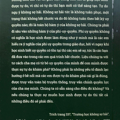 Trường Học Không Sợ Hãi - Đàm Thoại Với Giáo Viên Và Phụ Huynh