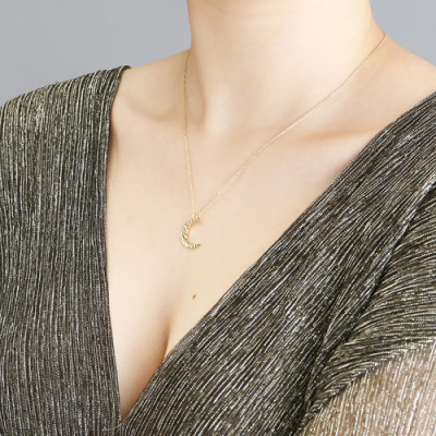 Dây chuyền bạc mặt trăng hammer nhám cá tính Gix Jewel DC16