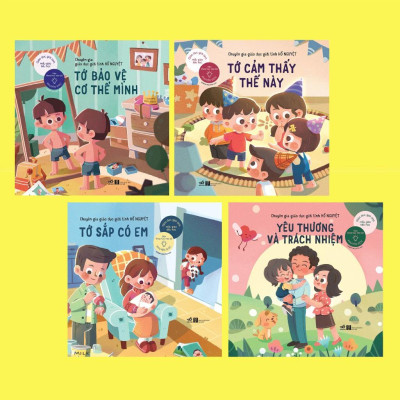 Bộ Giáo dục giới tính mẫu giáo tiểu học (04 cuốn lẻ)  - Bản Quyền