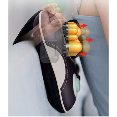 Máy (Gối) Massage Đấm Bóp Cổ Vai Gáy Nikio NK-136AC - Con Lăn 3D Xoa Bóp Chuyên Sâu Kết Hợp Hồng Ngoại Trị Liệu Đau Mỏi Cổ, Hỗ Trợ Mát Xa Lưng