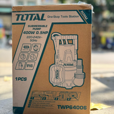 MÁY BƠM CHÌM NƯỚC SẠCH (MÔ TƠ DÂY ĐỒNG) 400W  TOTAL TWP64006 - HÀNG CHÍNH HÃNG