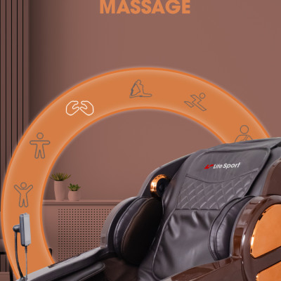 Ghế Massage Toàn Thân Lifesport LS-750, Ghế Massage Công Nghệ Bậc Nhất Kết Hợp Với Các Chất Liệu Cao Cấp BH 6 Năm