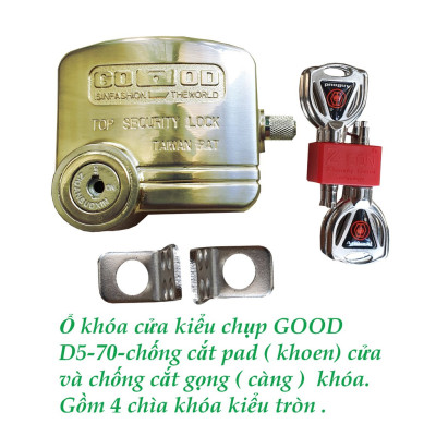 Ổ khóa chống cắt khoen cửa Padlock - Ổ khóa chống cắt toàn diện Good D5-70 - Hàng chính hãng