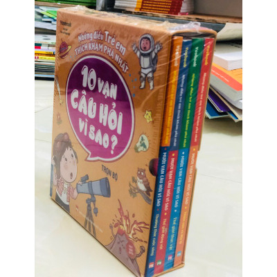 Sách - Combo Hộp Những điều trẻ em thích khám phá nhất - 10 vạn câu hỏi vì sao ? trọn bộ 4 cuốn - MT