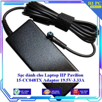 Sạc dành cho Laptop HP Pavilion 15-CC048TX Adapter 19.5V-3.33A - Kèm Dây nguồn - Hàng Nhập Khẩu