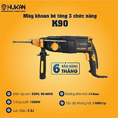 MÁY KHOAN BÊ TÔNG 1020W K90 HUKAN  - HÀNG CHÍNH HÃNG