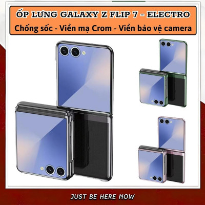 Ốp Lưng Mạ Viền Cao Cấp Cho Samsung Galaxy Z Flip 7 hiệu Likgus Platinum – Chống Sốc, Chống Trầy, Trong Suốt Sang Trọng, Siêu Mỏng Nhẹ - Hàng nhập khẩu