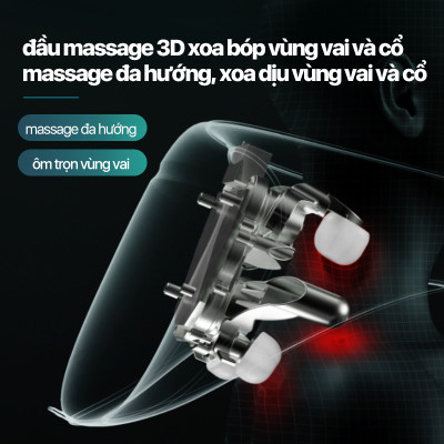 Máy masage cổ vai gáy Philips PPM3521 không dây đầu massage 3D - Hàng chính hãng