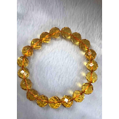 VÒNG THẠCH ANH VÀNG ÁNH GIÁC 10mm NỮ mệnh KIM THỔ