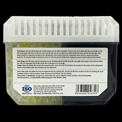 Gel khử mùi tủ lạnh than hoạt tính Hando 160g hương Chanh