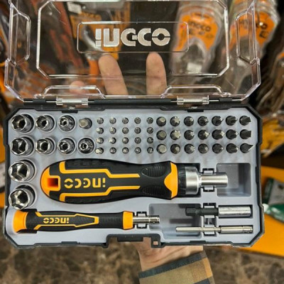 BỘ TUỐC NƠ VÍT ĐA NĂNG 55 CHI TIẾT INGCO HKSDB0558 - HÀNG CHÍNH HÃNG