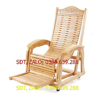 Ghế thư giãn  gỗ SỒI NGÀ  tự nhiên , ghế ngã lưng bằng gỗ