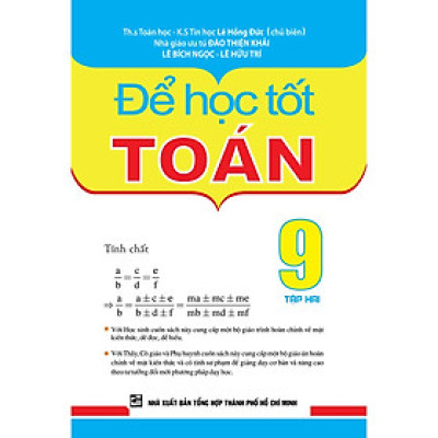 Để Học Tốt Toán 9 Tập 2 Phiên Bản Mới Nhất - KV