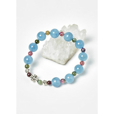 Vòng Chuỗi Mân Côi Đá Aquamarine Ni 52 - Ngọc Quý Gemstones