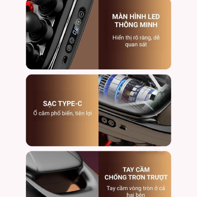 [Tặng củ sạc + cáp sạc] Máy Massage Toàn Thân Cầm Tay , Máy Mát Xa Đấm Lưng, Chân, Tay, Vai, Cổ 20 Đầu GDV S3C-20C - Hàng Chính Hãng
