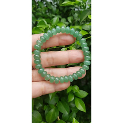 Vòng tay nữ đá thạch anh xanh đồng tiền bánh xe may mắn đẹp Vòng size hạt 8mm Hợp nữ mệnh mộc mệnh hoả mệnh thuỷ  đeo xinh đẹp may mắn tài lộc 