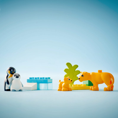 LEGO DUPLO 10442 Đồ Chơi Lắp Ráp Gia Đình Động Vật Hoang Dã: Chim Cánh Cụt Và Sư Tử (10 chi tiết)