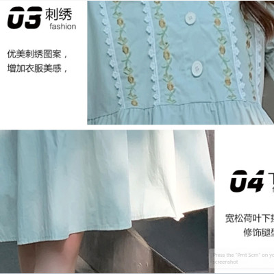 ĐẦM BẦU VÁY BẦU CÔNG SỞ CỔ SEN THÊU  NGƯC sau sanh có  nút mở cho bé  ti