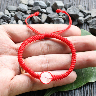 Vòng Tay Kết Dây Hạt Thạch Anh Ưu Linh Trắng Ngọc Quý Gemstones GA36